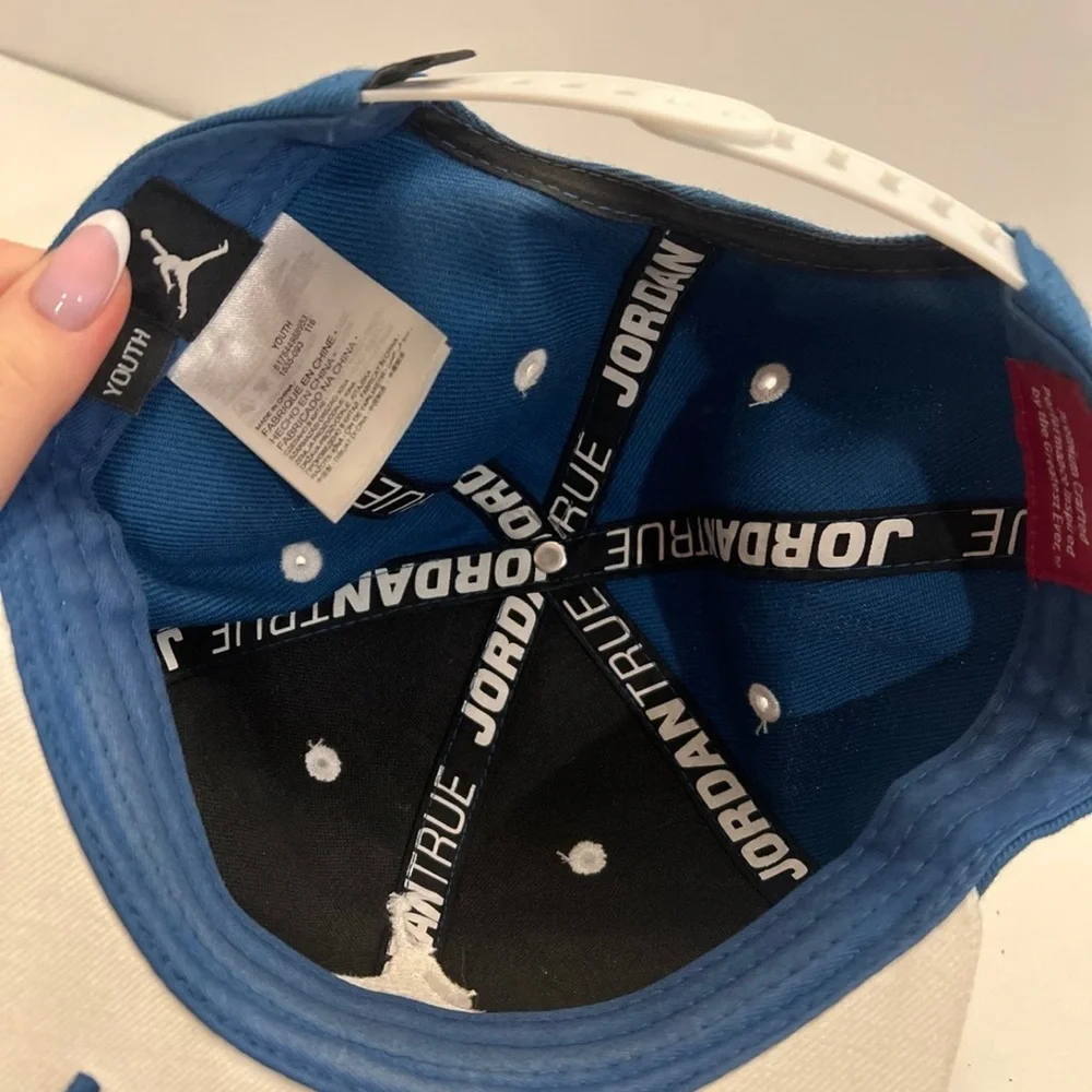 Air Jordan Blue White Unisex youth Adjustable Snapback Ball Cap Jordan T…